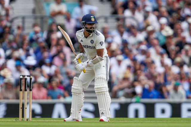 Akash Deep of India bats during the 5th Rothesay Test Match Day 3 England vs India at The Kia Oval, London, United Kingdom, 2nd August 2025

(Photo by Izzy Poles/News Images)