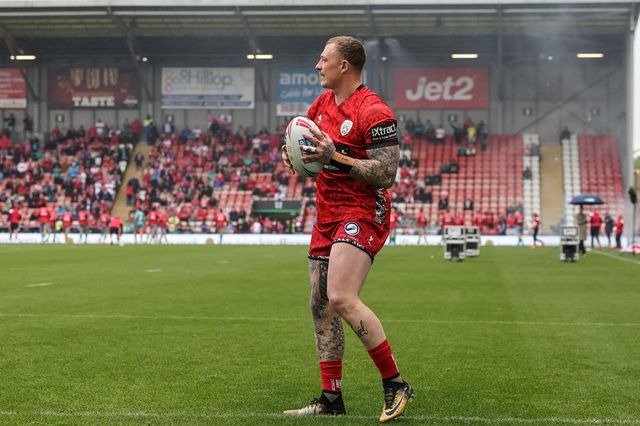 Josh Charnley of Leigh Leopards in the pre-game warm up during the Betfred Super League round 11 match Leigh Leopards vs Hull KR at Leigh Sports Village, Leigh, United Kingdom on 16 May 2026

(Photo by Mark Cosgrove/News Images)