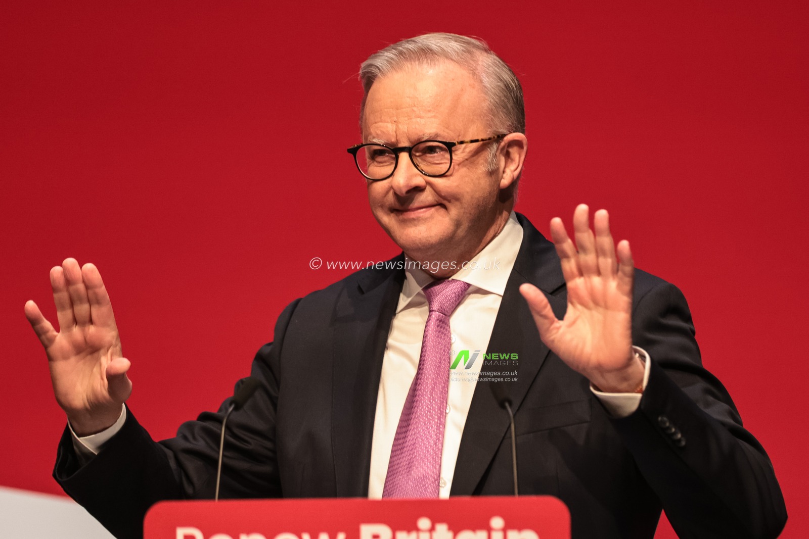 Anthony Albanese Australian Prime Minister speaks during the Labour Party Annual Conference 2025 at The ACC, Liverpool, United Kingdom, 28th September 2025

(Photo by Mark Cosgrove/News Images)