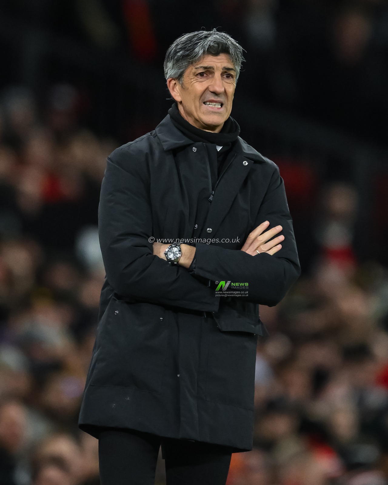Imanol Alguacil Manager of Real Sociedad reacts during the UEFA Europa League Last 16 match Manchester United vs Real Sociedad at Old Trafford, Manchester, United Kingdom, 13th March 2025

(Photo by Craig Thomas/News Images)