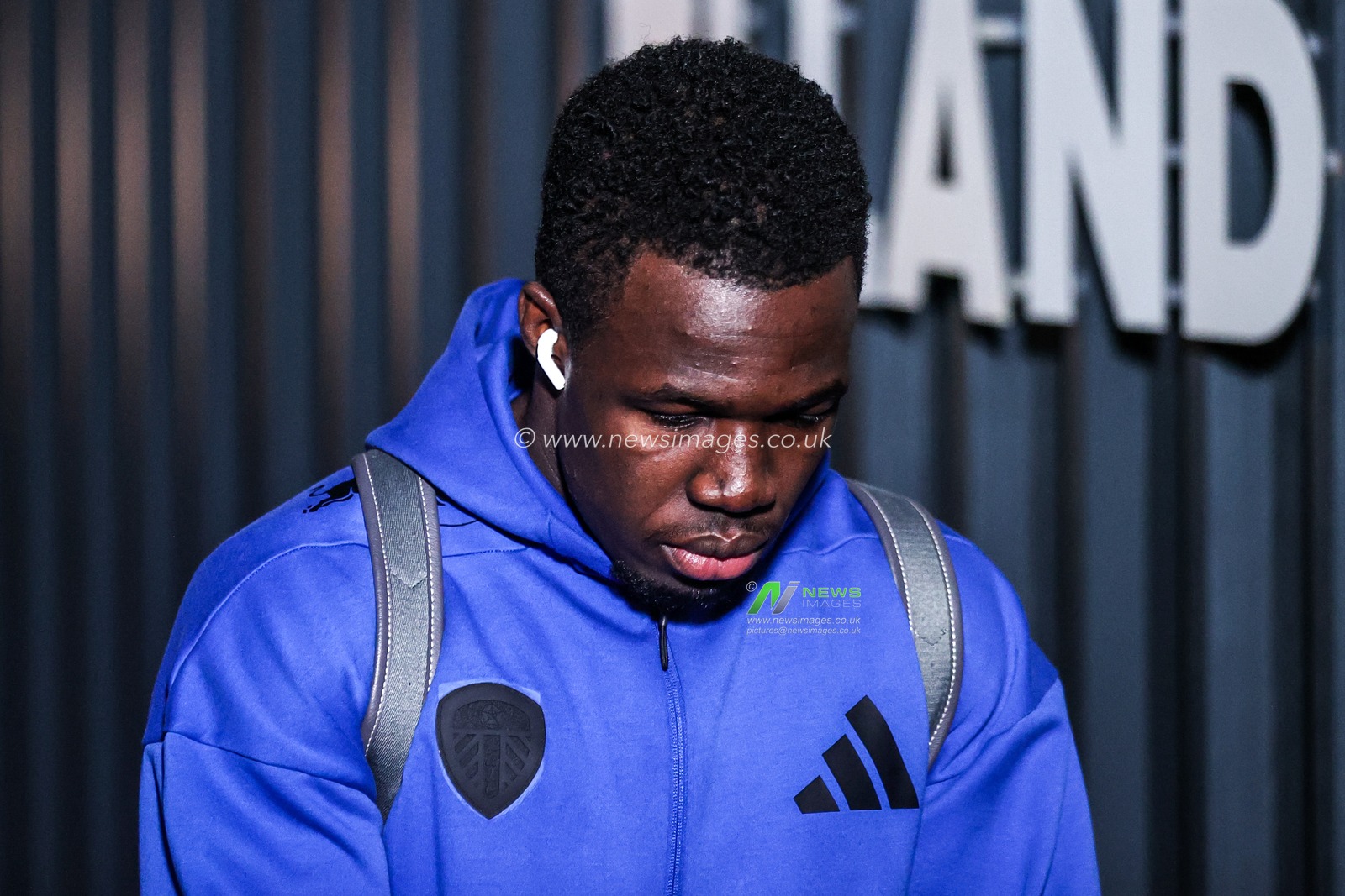 Wilfried Gnonto of Leeds United arrives during the Premier League match Leeds United vs Chelsea at Elland Road, Leeds, United Kingdom, 3rd December 2025

(Photo by Alfie Cosgrove/News Images)

*** GER AUT SUI OUT ***