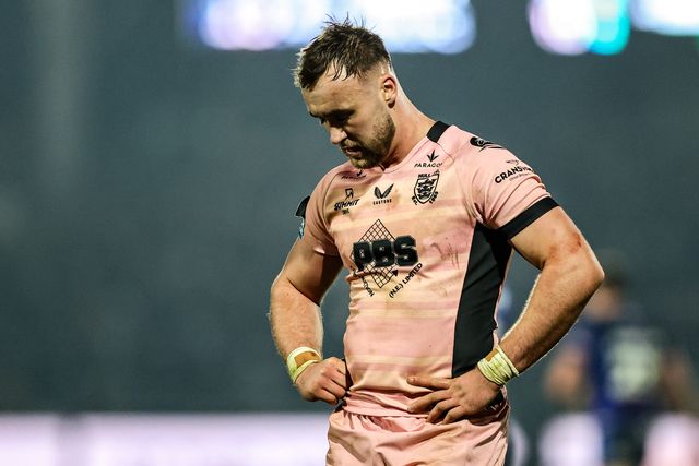 Connor Bailey of Hull FC during the Betfred Super League match Wakefield Trinity vs Hull FC at DIY Kitchens Stadium, Wakefield, United Kingdom on 05 March 2026

(Photo by Alfie Cosgrove/News Images)