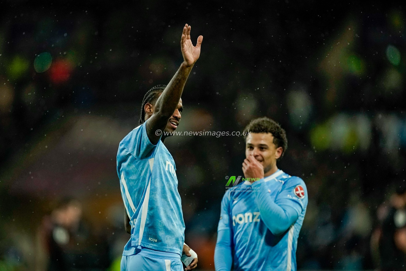 Haji Wright of Coventry City celebrates his goal to make it  2-1 during the Sky Bet Championship match Coventry City vs Millwall at Coventry Building Society Arena, Coventry, United Kingdom, 20th January 2026

(Photo by Maynard Manyowa/News Images)