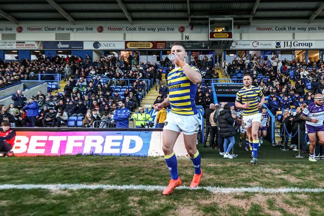George Williams of Warrington Wolves comes out for the game during the Betfred Super League Round 3 match Warrington Wolves vs Wakefield Trinity at The Halliwell Jones Stadium, Warrington, United Kingdom on 28 February 2026

(Photo by Alfie Cosgrove/News Images)