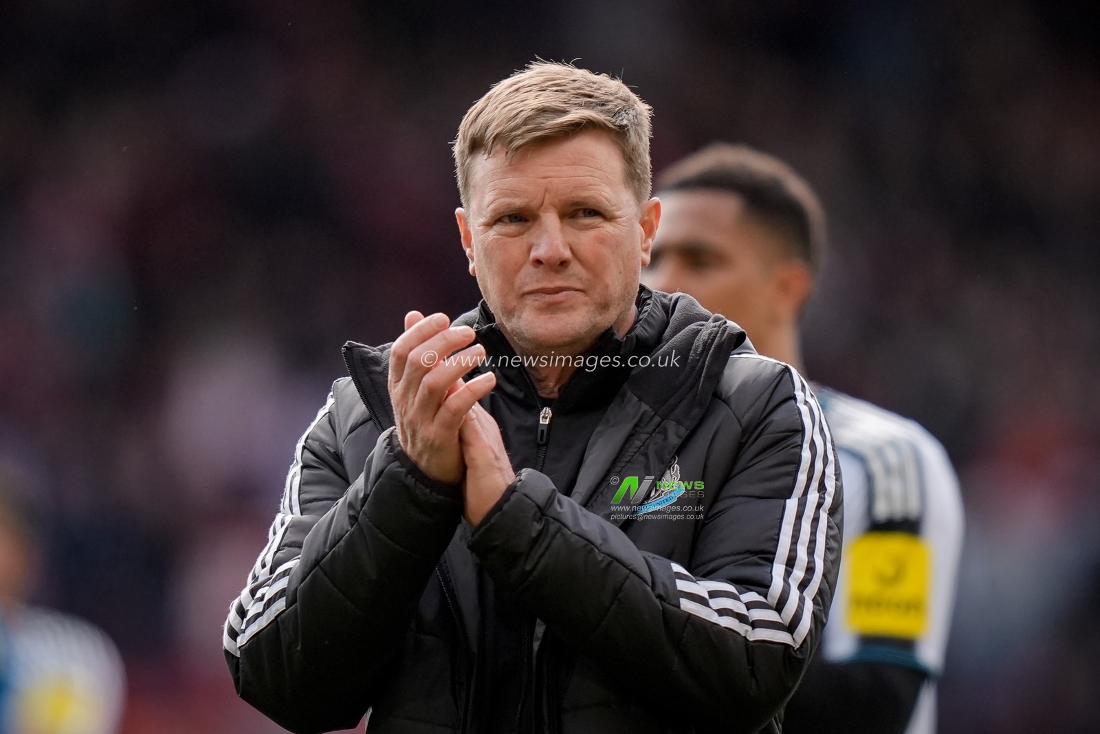 Eddie Howe manager of Newcastle United applauds the fans after the final whistle  during the Premier League match Nottingham Forest vs Newcastle Untied at City Ground, Nottingham, United Kingdom on 10 May 2026

(Photo by Maynard Manyowa/News Images)