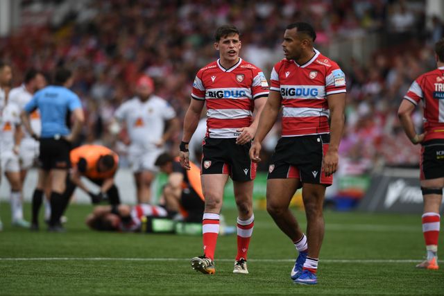 Seb Atkinson of Gloucester Rugby during the Gallagher Premiership match Gloucester vs Exeter at Kingsholm Stadium, Gloucester, United Kingdom on 26 April 2026

(Photo by Alex Williamson/News Images)