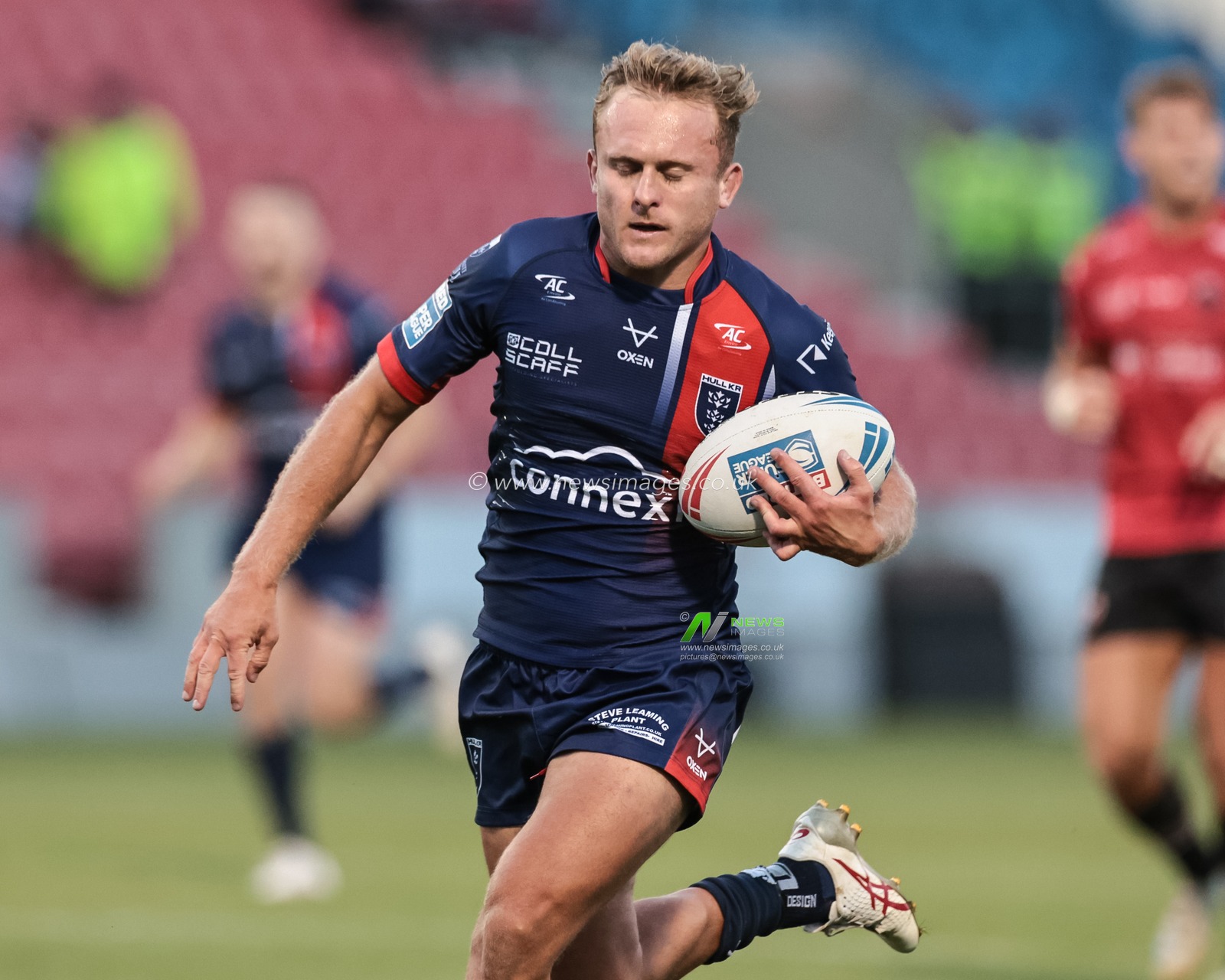 Jez Litten of Hull KR goes over for a try during the Betfred Super League Round 20 Salford Red Devils vs Hull KR at Salford Community Stadium, Eccles, United Kingdom, 31st July 2025

(Photo by Mark Cosgrove/News Images)