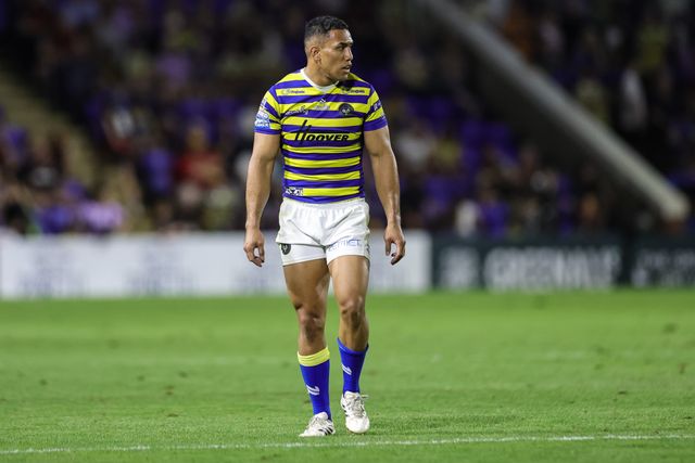 Albert Hopoate of Warrington Wolves during the Betfred Super League round 23 match Warrington Wolves vs York Knights at The Halliwell Jones Stadium, Warrington, United Kingdom on 13 August 2026

(Photo by Mark Cosgrove/News Images)
