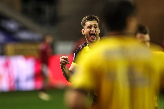 Sam Wood of York Knights in the pre-game warm up during the Betfred Super League round 5 match Wigan Warriors vs York Knights at The Brick Community Stadium, Wigan, United Kingdom on 19 March 2026

(Photo by Alfie Cosgrove/News Images)