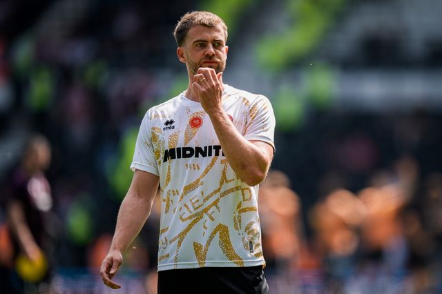 Patrick Bamford of Sheffield United in the pregame warmup session  during the Sky Bet Championship match Derby County vs Sheffield United at Pride Park Stadium, Derby, United Kingdom on 02 May 2026

(Photo by Maynard Manyowa/News Images)