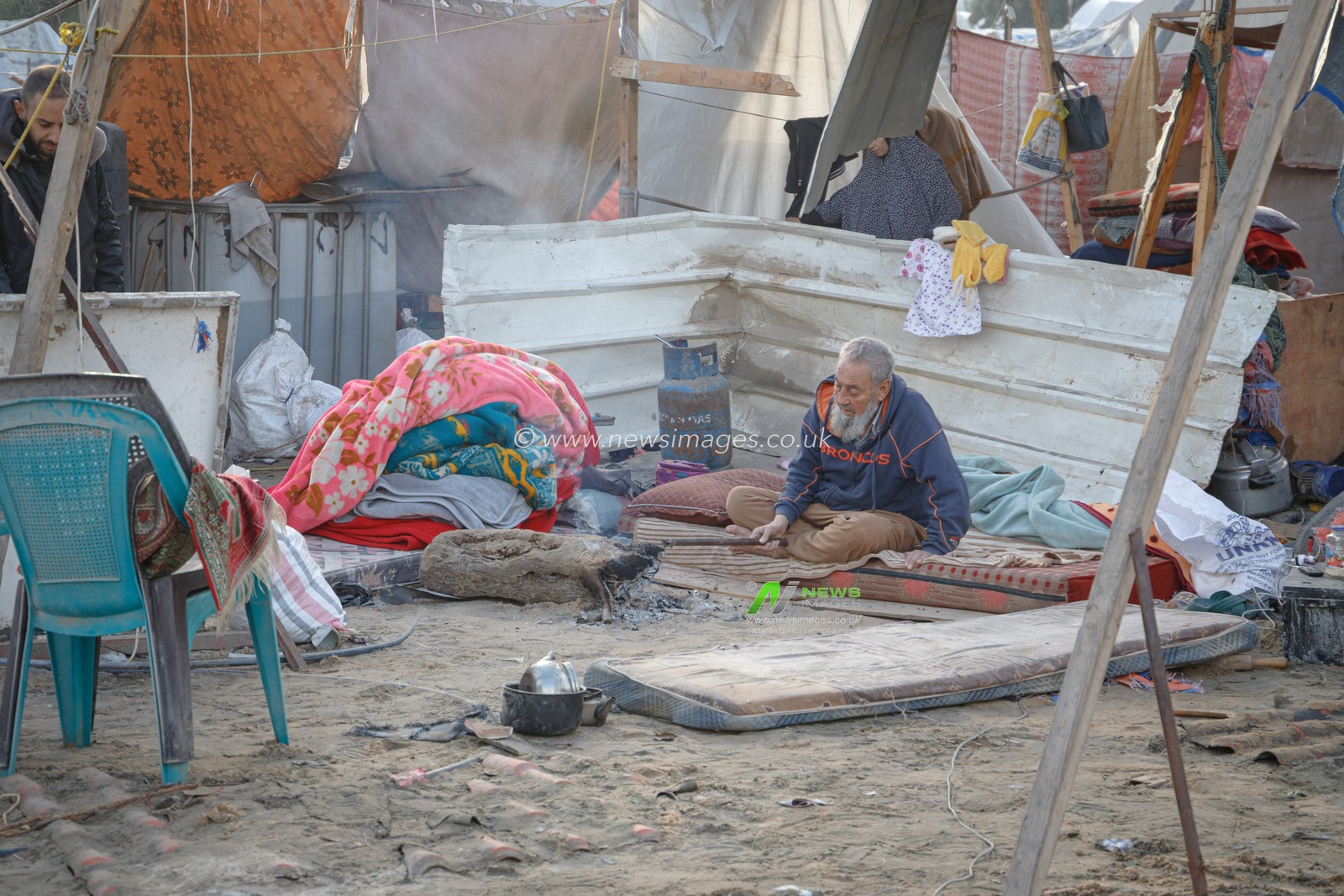 A child was killed and massive damage was caused when IDF warplanes targeted an IDP camp in the Mawasi Khan Younis area in the southern Gaza Strip last night.(Photo: Mohammed Skaik/News Images)