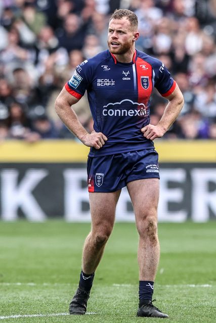 Joe Burgess of Hull KR during the Betfred Super League Round 8 match Hull FC vs Hull KR at MKM Stadium, Hull, United Kingdom, 18th April 2025

(Photo by Alfie Cosgrove/News Images)
