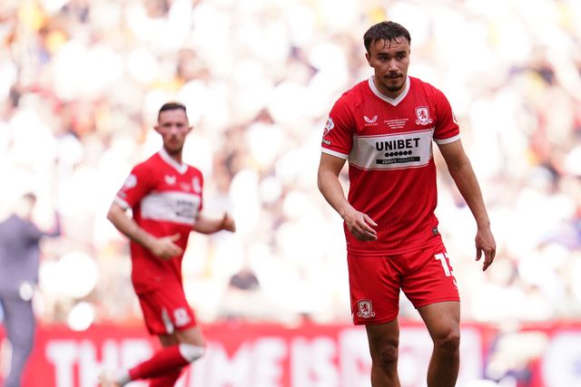 David Strelec of Middlesbrough during the Sky Bet Championship Playoffs Final match Hull City vs Middlesbrough at Wembley Stadium, London, United Kingdom on 23 May 2026

(Photo by Harvey Murphy/News Images)