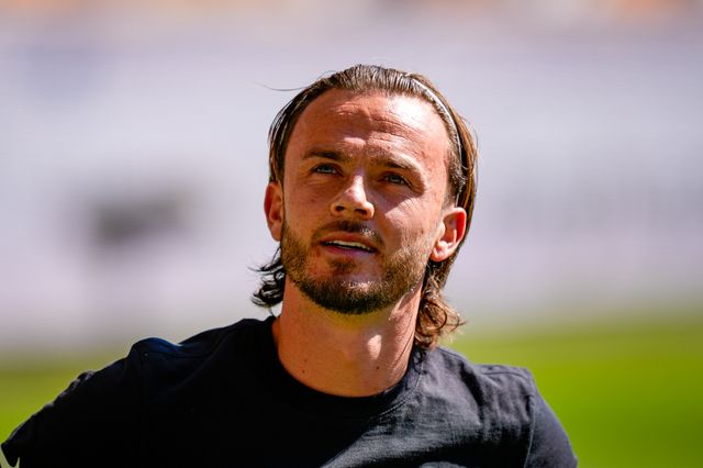James Maddison of Tottenham Hotspur in the pregame warmup session  during the Premier League match Wolverhampton Wanderers vs Tottenham Hotspur at Molineux, Wolverhampton, United Kingdom on 25 April 2026

(Photo by Maynard Manyowa/News Images)