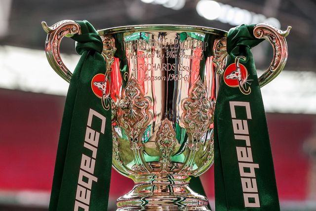 The Carabao Cup trophy during the Carabao Cup Final match Arsenal vs Manchester City at Emirates, London, United Kingdom on 22 March 2026

(Photo by Alfie Cosgrove/News Images)