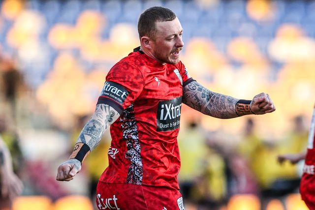 Josh Charnley of Leigh Leopards in the pre-game warm up during the Betfred Super League round 8 match York Knights vs Leigh Leopards at LNER Community Stadium, York, United Kingdom on 17 April 2026

(Photo by Alfie Cosgrove/News Images)
