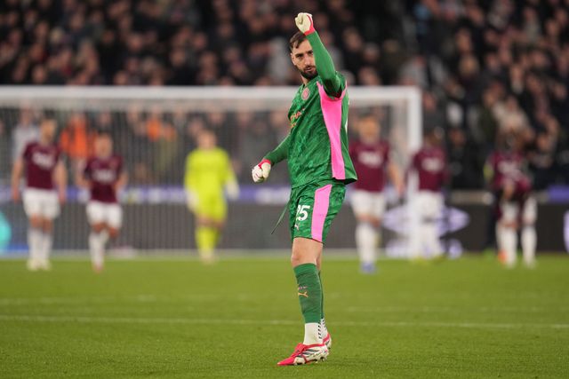 Manchester City goalkeeper Gianluigi Donnarumma during the Premier League match West Ham United vs Manchester City at London Stadium, London, United Kingdom on 14 March 2026

(Photo by Harvey Murphy/News Images)