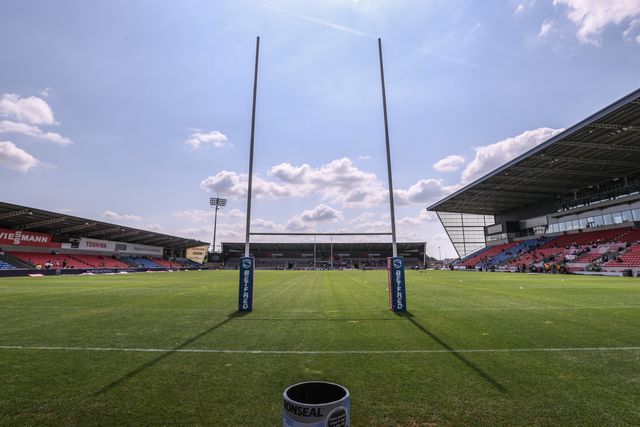 A general view of Salford Community Stadium during the Betfred Super League Round 18 match Salford Red Devils vs Castleford Tigers at Salford Community Stadium, Eccles, United Kingdom, 13th July 2025

(Photo by Alfie Cosgrove/News Images)