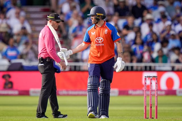 Phil Salt of England celebrates a half century  during the Third Vitality T20 International match England vs India at Trent Bridge, Nottingham, United Kingdom on 07 July 2026

(Photo by Maynard Manyowa/News Images)