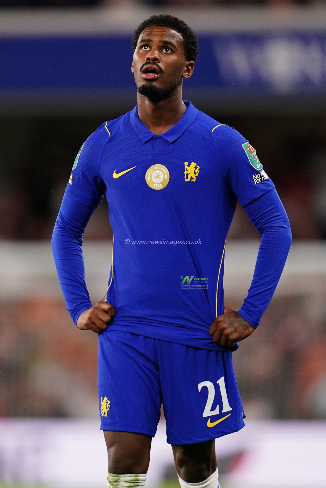 Jorrel Hato of Chelsea during the Carabao Cup round 2 match Chelsea vs Luton Town at Stamford Bridge, London, United Kingdom on 27 August 2026

(Photo by Harvey Murphy/News Images)