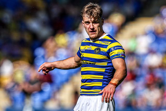 Leon Hayes of Warrington Wolves during the Betfred Super League round 12 match Warrington Wolves vs Bradford Bulls at The Halliwell Jones Stadium, Warrington, United Kingdom on 24 May 2026

(Photo by Alfie Cosgrove/News Images)