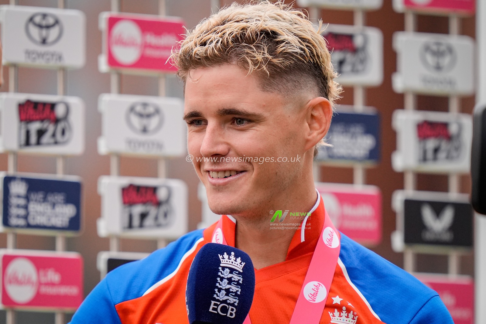 Jacob Bethell of England speaking in the post match press conference after being voted man of the match during the Second Vitality T20 International match England vs India at Old Trafford, Manchester, United Kingdom on 04 July 2026

(Photo by Maynard Manyowa/News Images)
