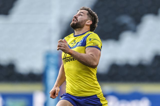 Toby King of Warrington Wolves during the Betfred Super League Round 26 match Hull FC vs Warrington Wolves at MKM Stadium, Hull, United Kingdom, 13th September 2025

(Photo by Alfie Cosgrove/News Images)