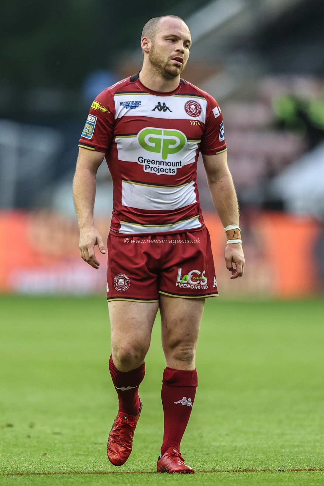 Liam Marshall of Wigan Warriors during the Betfred Super League round 20 match Wigan Warriors vs Catalans Dragons at The Brick Community Stadium, Wigan, United Kingdom, 25th July 2025

(Photo by Alfie Cosgrove/News Images)