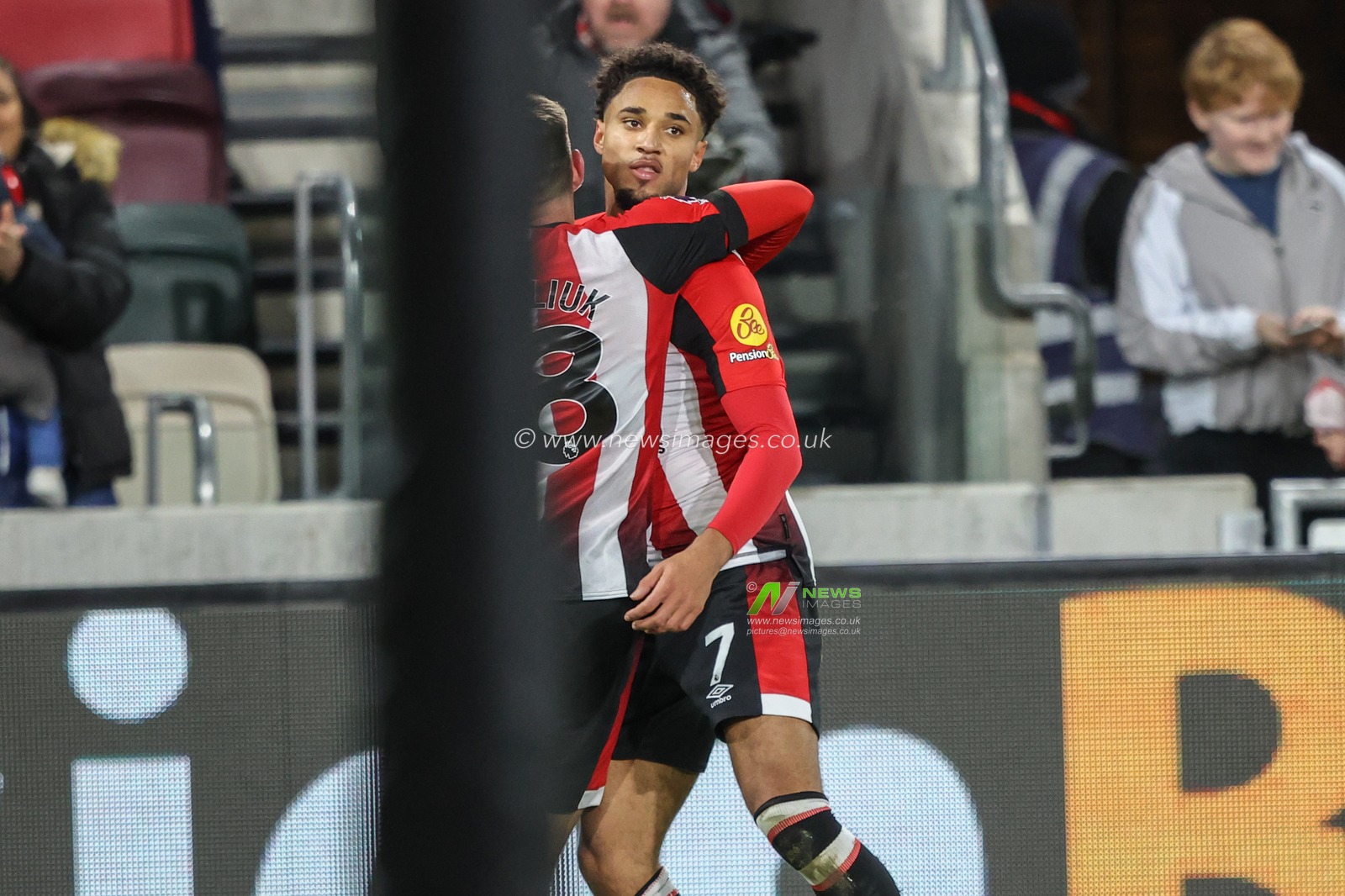 Kevin Schade of Brentford celebrates his goal to make it 4-2 during the Premier League match Brentford vs Newcastle United at The Gtech Community Stadium, London, United Kingdom, 7th December 2024

(Photo by Alfie Cosgrove/News Images)
