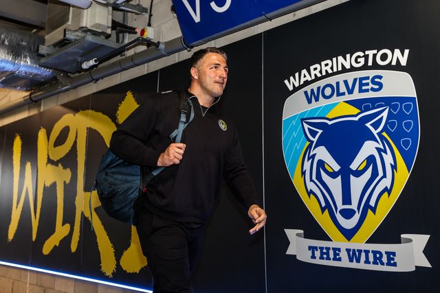 Sam Burgess manager of Warrington arrives during the Betfred Challenge Cup Quarter Final match Warrington Wolves vs Leigh Leopards at The Halliwell Jones Stadium, Warrington, United Kingdom on 11 April 2026

(Photo by Alfie Cosgrove/News Images)