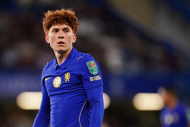 Valentin Barco of Chelsea during the Carabao Cup round 2 match Chelsea vs Luton Town at Stamford Bridge, London, United Kingdom on 27 August 2026

(Photo by Harvey Murphy/News Images)
