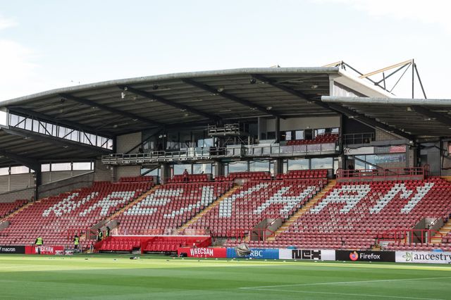 A general view of The Racecourse Ground during the Sky Bet Championship match Wrexham vs Birmingham City at The Racecourse Ground, Wrexham, United Kingdom on 28 August 2026

(Photo by Mark Cosgrove/News Images)