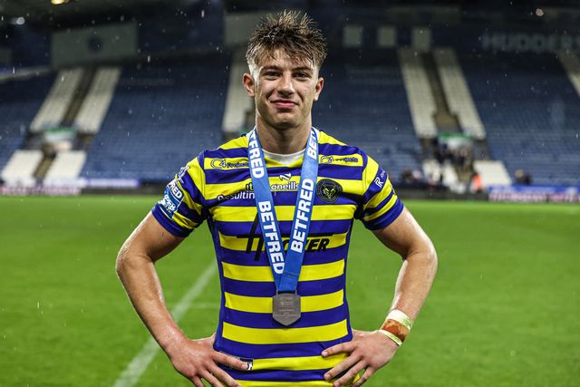 Ewan Irwin of Warrington Wolves is the player of the match during the Betfred Super League round 10 match Huddersfield Giants vs Warrington Wolves at Accu Stadium, Huddersfield, United Kingdom on 02 May 2026

(Photo by Alfie Cosgrove/News Images)