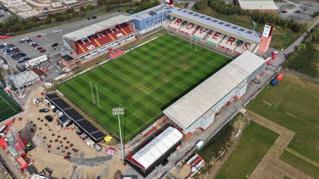An general aerial view of the Sewell Group Craven Park during the Betfred Super League Round 25 match Hull KR vs Hull FC at Sewell Group Craven Park, Kingston upon Hull, United Kingdom, 7th September 2025

(Photo by Mark Cosgrove/News Images)