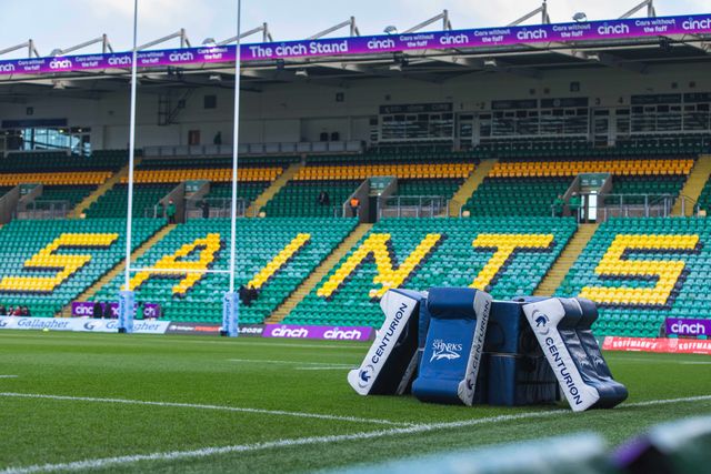 Cinch Franklins Gardens before the Gallagher Premiership match Northampton Saints vs Sale Sharks at Cinch Stadium at Franklin's Gardens, Northampton, United Kingdom, 20th December 2025

(Photo by Craig Evans/News Images)

*** GER AUT SUI OUT ***