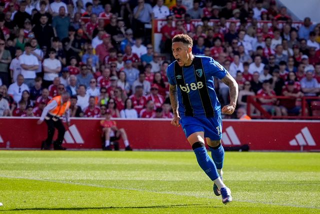 Marcus Tavernier of Bournemouth celebrates his goal to make it  1-1 during the Premier League match Nottingham Forest vs Bournemouth at City Ground, Nottingham, United Kingdom on 24 May 2026

(Photo by Maynard Manyowa/News Images)