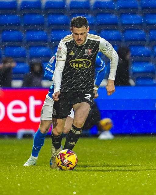Exeter City Defender Jack McMillan during the Sky Bet League 1 match Stockport County vs Exeter City at Edgeley Park Stadium, Stockport, United Kingdom, 7th December 2024

(Photo by James Giblin/News Images)
