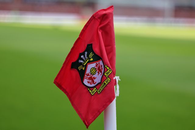 Wrexham corner flag during the Sky Bet Championship match Wrexham vs Birmingham City at The Racecourse Ground, Wrexham, United Kingdom on 28 August 2026

(Photo by Mark Cosgrove/News Images)