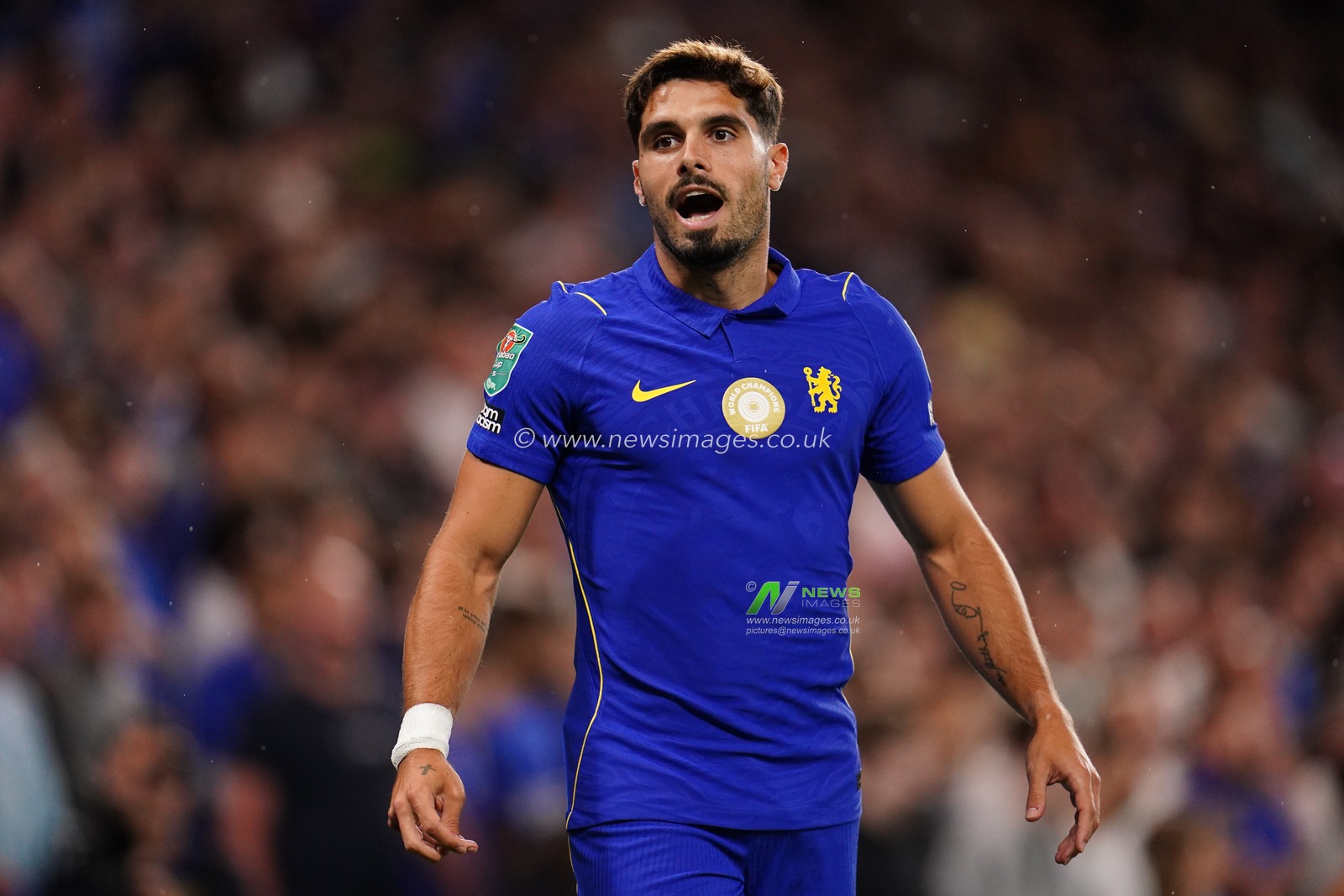 Pedro Neto of Chelsea during the Carabao Cup round 2 match Chelsea vs Luton Town at Stamford Bridge, London, United Kingdom on 27 August 2026

(Photo by Harvey Murphy/News Images)