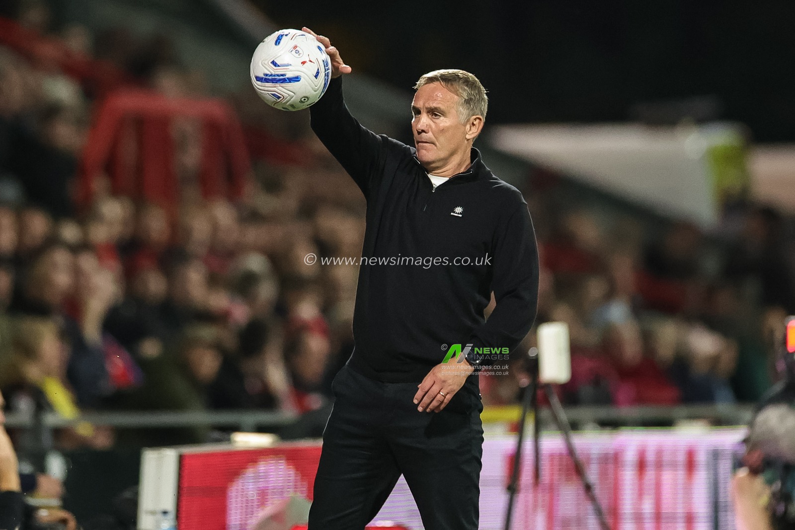 Phil Parkinson manager of Wrexham collects the ball during the Sky Bet Championship match Wrexham vs Birmingham City at The Racecourse Ground, Wrexham, United Kingdom on 28 August 2026

(Photo by Mark Cosgrove/News Images)
