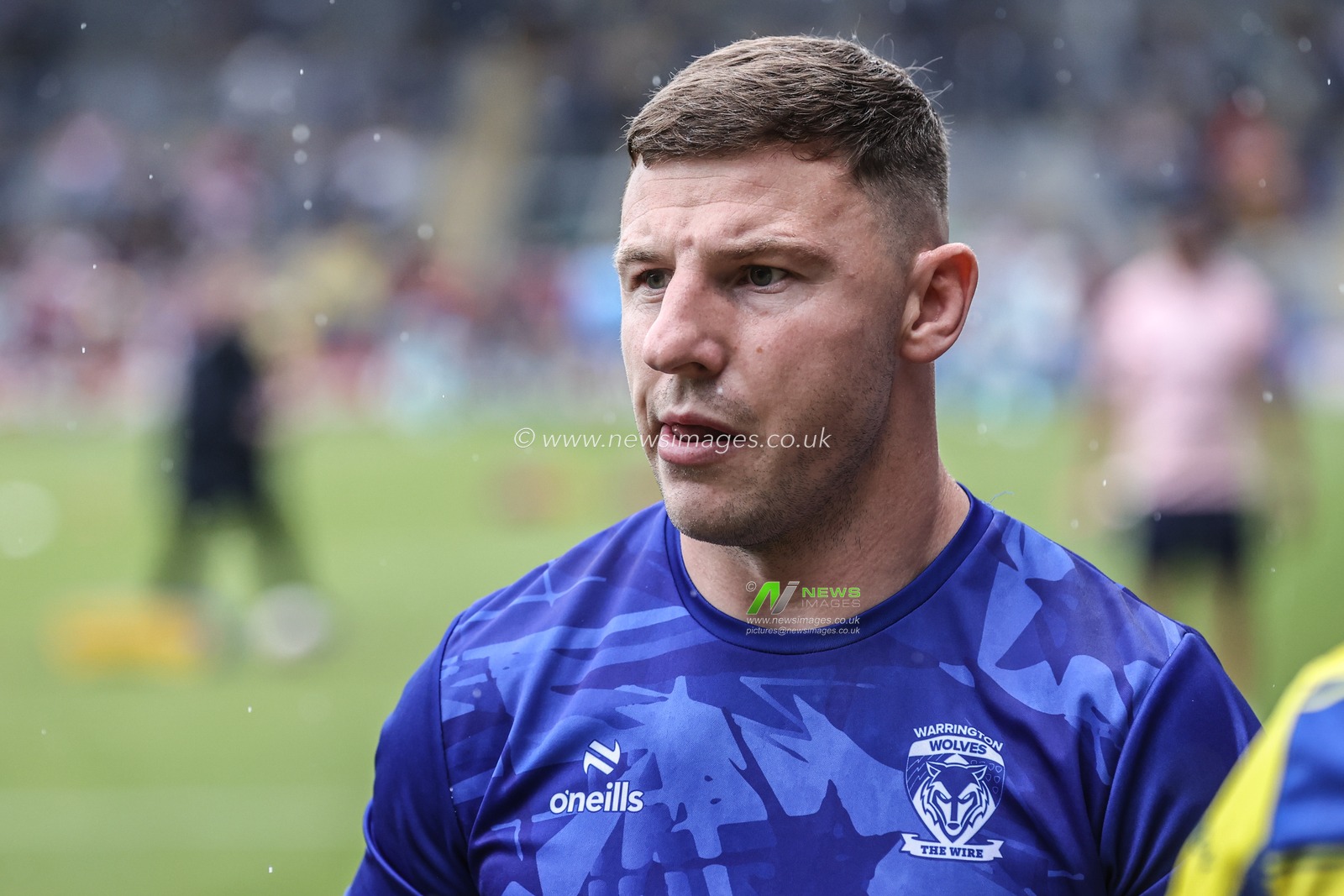 George Williams of Warrington Wolves during pre-game warm up during the Betfred Super League round 15 match Warrington Wolves vs Huddersfield Giants at Halliwell Jones Stadium, Warrington, United Kingdom, 21st June 2025

(Photo by Alfie Cosgrove/News Images)