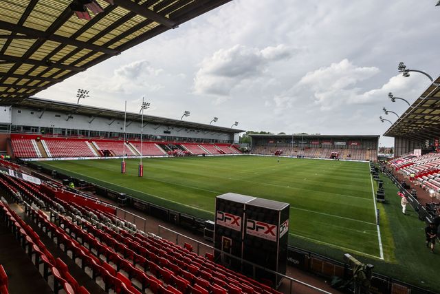 A general view of Leigh Sports Village ahead of the Betfred Super League round 12 match Leigh Leopards vs Hull FC at Leigh Sports Village, Leigh, United Kingdom on 22 May 2026

(Photo by Alfie Cosgrove/News Images)