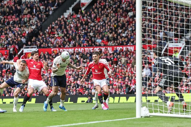 Morato of Nottingham Forest scores to make it 1-1 during the Premier League match Manchester United vs Nottingham Forest at Old Trafford, Manchester, United Kingdom on 17 May 2026

(Photo by Mark Cosgrove/News Images)