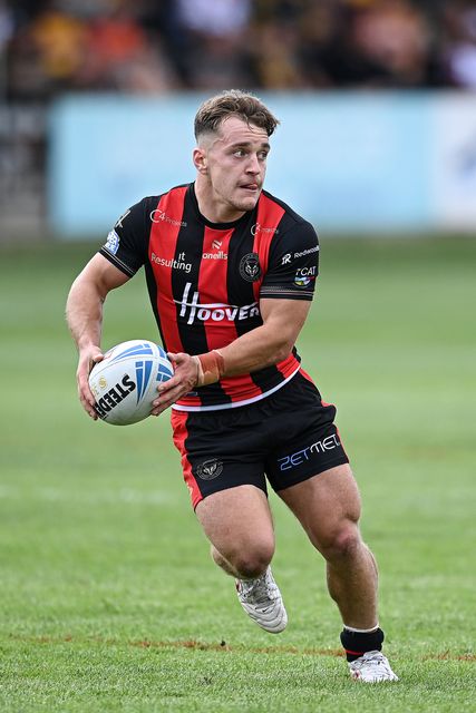 Leon Hayes of Warrington Wolves during the Betfred Super League round 21 match Castleford Tigers vs Warrington Wolves at OneBore Stadium, Castleford, Untied Kingdom on 01 August 2026

(Photo by Ben Roberts/News Images)
