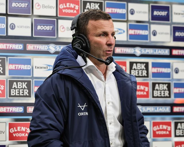 Willie Peters head coach of Hull KR speaks to Sky Sports Rugby League in the post match live TV broadcast during the Betfred Super League Round 4 match Huddersfield Giants vs Hull KR at Accu Stadium, Huddersfield, United Kingdom on 08 March 2026

(Photo by Mark Cosgrove/News Images)