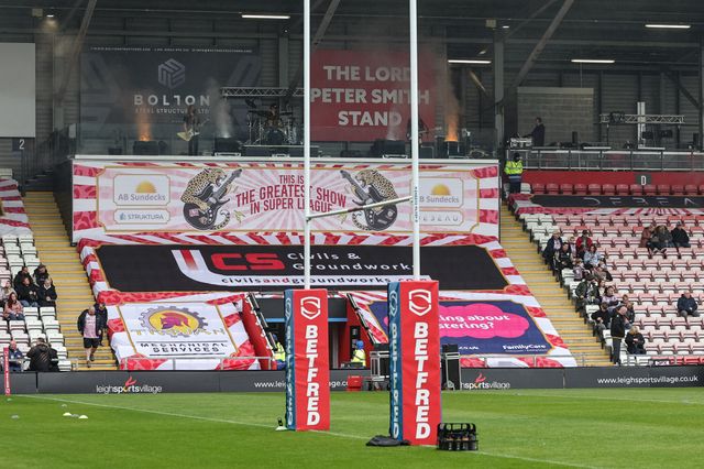 A general view of The Leigh Sports Village during the Betfred Super League round 11 match Leigh Leopards vs Hull KR at Leigh Sports Village, Leigh, United Kingdom on 16 May 2026

(Photo by Mark Cosgrove/News Images)