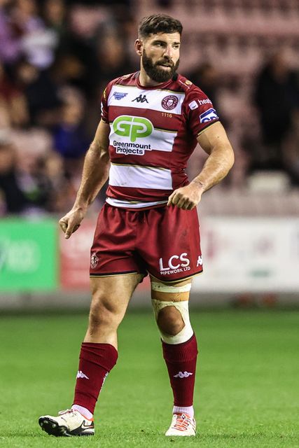 Abbas Miski of Wigan Warriors during the Betfred Super League round 27 match Wigan Warriors vs Leeds Rhinos at The Brick Community Stadium, Wigan, United Kingdom, 19th September 2025

(Photo by Alfie Cosgrove/News Images)
