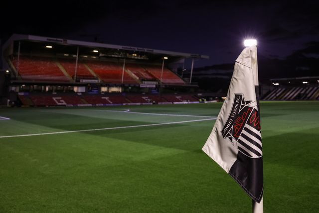 A corner flag during the Carabao Cup Last 16 Grimsby Town vs Brentford at Blundell Park, Cleethorpes, United Kingdom, 28th October 2025

(Photo by Mark Cosgrove/News Images)

*** GER AUT SUI OUT ***