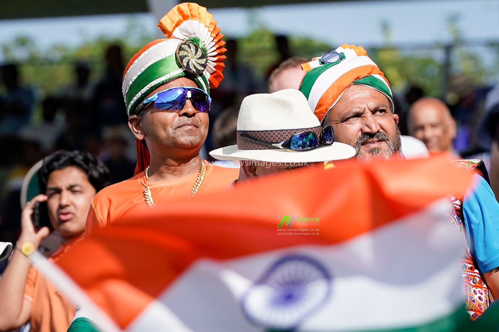 India fans in the stands during the 1st Metro Bank ODI match England vs India at Edgbaston, Birmingham, United Kingdom on 14 July 2026

(Photo by Maynard Manyowa/News Images)