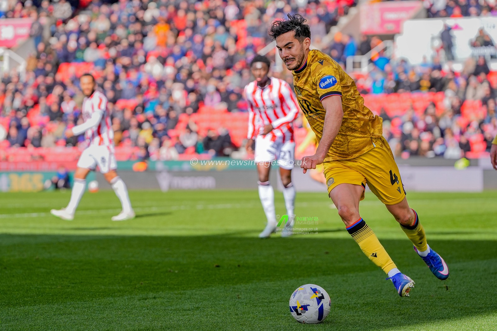 Yuri Ribeiro of Blackburn Rovers clears the ball during the Sky Bet Championship match Stoke City vs Blackburn Rovers at Bet365 Stadium, Stoke On Trent, United Kingdom on 11 April 2026

(Photo by Maynard Manyowa/News Images)